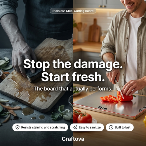 Craftova Stainless Steel Cutting Board